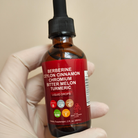 Complément Alimentaire Liquide en Gouttes de Berbérine, Cannelle de Ceylan, Chrome, Melon Amer et Curcuma pour Dropshipping OEM ODM