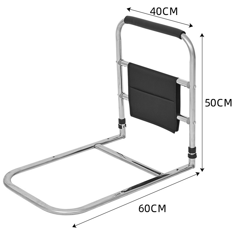 Stainless steel reinforced bedside armrests are recommended.