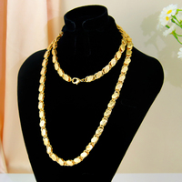 Chaînes de colliers hip-hop en or de Dubaï, plaqué or 21 carats de haute qualité, chaîne popcorn, bijoux pour soirée