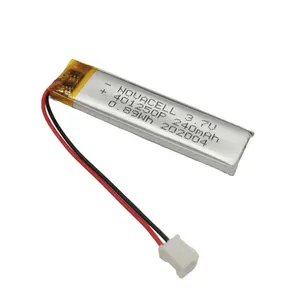 401250 701235 501530 200mAh 240mAh 280mAh 3.7V Batterie au lithium rechargeable pour lumière solaire