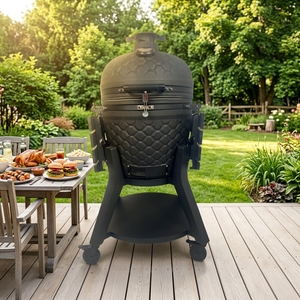 AUPLEX Griglia Kamado Premium da 22 Pollici per Barbecue, <span class=keywords><strong>Cucina</strong></span> Esterna con Ventilazione Superiore OEM - Product Image 1