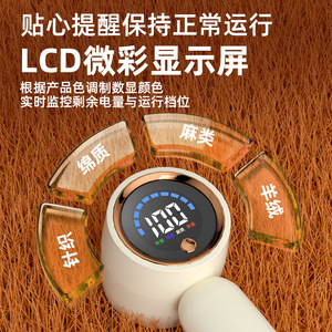 Removedor de pelusas portátil M1 con pantalla digital recargable para ropa y suéteres, color beige, 1 cabezal de cuchilla - Product Image 1