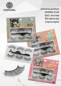 Ciglia Finte Grenobil 600 XLINK in Visone Sintetico, 3 Paia con Fascia in Plastica, Ciglia a Striscia Completa - Product Image 3