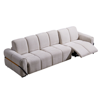 Canapé-lit sectionnel moderne avec matelas dissimulé et fauteuil inclinable électrique, canapé multifonctionnel en tissu pour salon et bureau