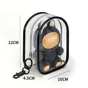 Estuche protector transparente de PVC para muñecos de peluche, caja de exhibición, bolsa de almacenamiento, funda para figuras colgantes, organizador transparente - Product Image 2