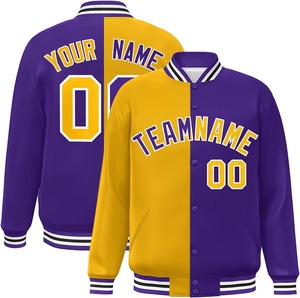 Uniforme de béisbol universitario Unisex personalizado 2024, ropa de exterior de retazos, bombardero de vuelo bordado, chaqueta MA-1, soporte de invierno - Product Image 1