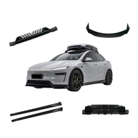 Kit Carrosserie Complet Yofer pour Tesla Model Y Juniper 2025 2026 – Lame de Pare-chocs Avant, Diffuseur Arrière, Jupes Latérales, Spoiler, Ensembles Complet en PP Chromé
