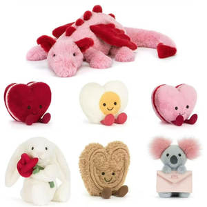 2026 Valentinstag Plüschtier-Set Rose Herz Paargeschenk, Superweiche Kuscheltiere für Sie Ihn Jellycat-Stil - Product Image 1