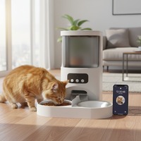 Meilleures ventes - Contenant alimentaire pour animaux de compagnie alimenté par batterie, distributeur de nourriture pour chat écologique, sûr pour une utilisation quotidienne en intérieur