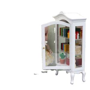 Meubles miniatures en bois pour maison de poupée Ob11, modèle 1:12, jouet éducatif, armoire à <span class=keywords><strong>vin</strong></span> faite à la main - Product Image 4