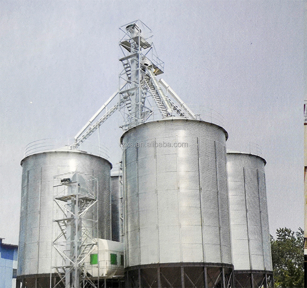Great volume popular TCK series hopper bottom galvanized steel rice paddy storage silo