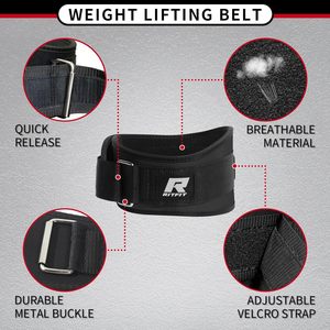 Cinturón de Levantamiento de Pesas RitFit con Cierre de Gancho y Bucle - Protección Básica para Todas las Estaciones para Hombres/Mujeres - 6 Pulgadas Negro/Camuflaje - Para Sentadillas y Avances - Product Image 2