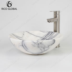 ตู้หินอ่อนทรงวงรีทำมือที่ทันสมัยอ่างน้ำมีคุณสมบัติสวยงามสำหรับพื้นที่รับประทานอาหารโรงแรมห้องน้ำและห้องครัว - Product Image 2