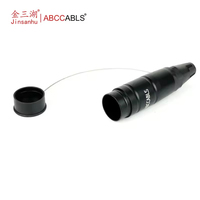ABCCABLS Gaine de protection amovible pour fibre optique, avec capuchon de protection et cordon de maintien, pour câble à fibres optiques multiconducteurs de scène