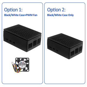 Пластиковая коробка Raspberry <span class=keywords><strong>Pi</strong></span> 5 черная/белая Съемная крышка ABS чехол с дополнительным охлаждающим вентилятором PWM для Rpi 5 - Product Image 2