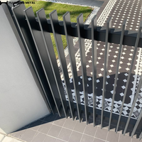 Valla de Aluminio de Láminas Verticales de Diseño Moderno, Valla Soldada con Recubrimiento en Polvo para Jardín y Hogar, Gran Venta