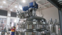 Cuve de mélange électrique en acier inoxydable pour pâtes et confitures avec agitateur 1000L 500L, cuve de dispersion et de réaction pour crèmes cosmétiques