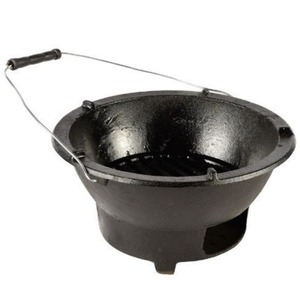 <span class=keywords><strong>Barbecue</strong></span> à <span class=keywords><strong>charbon</strong></span> en fonte pour usage domestique, avec fonction de chauffage et de préparation du thé, ensemble complet de style ancien - Product Image 3