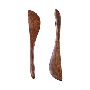 Cuchillo occidental de madera pulido a mano, para desayuno, mantequilla