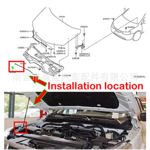 Clips de fixation de capot de voiture Winning Journey pour Nissan Navara D40 657732J000 65772EB300, pièces d'installation en plastique - Product Image 1
