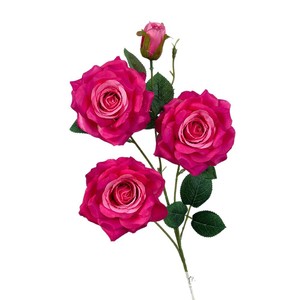 ช่อดอกกุหลาบประดิษฐ์ ดอกไม้ผ้าไหมเหมือนจริง สำหรับตกแต่งงานแต่งงานและบ้าน ผลิตในจีน - Product Image 5