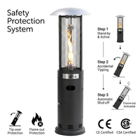 Brasero extérieur en acier inoxydable, chauffage de terrasse au gaz naturel et foyer au propane pour jardin