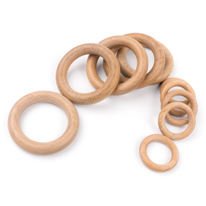Anillos de Madera de 70 mm con Certificado CE, Círculos de Madera para Mordedores de Bebé, Fabricación de Collares, Bien Pulidos - Product Image 2