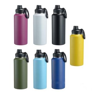 Botella de Agua Aislada de Acero Inoxidable Moderna de 1 Litro con Tapa Magnética y Soporte para Teléfono Móvil, Popular para Viajes - Product Image 6