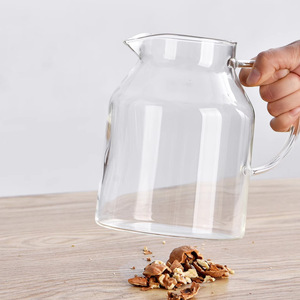 Carafe à eau froide en verre transparent grande capacité avec couvercle en acier, idéale pour les jus de fruits et le thé en été, parfaite pour les fêtes - Product Image 5