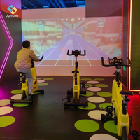 Nouveau jeu de sport interactif de vélo d'exercice en métal avec projection vidéo VR/AR pour aire de jeux intérieure