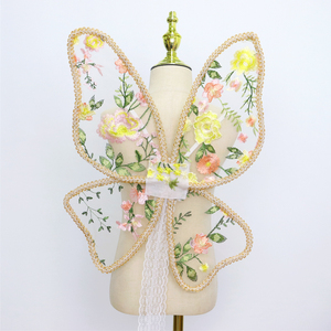 Alas de Mariposa Bordadas a Mano para Niños, Decoración de Encaje para Fiestas de Navidad y Halloween, Alas de Mariposa para Bebés - Product Image 4