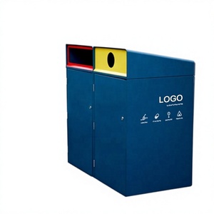 <span class=keywords><strong>Cubo</strong></span> de <span class=keywords><strong>Basura</strong></span> de Acero Galvanizado de Diseño Moderno y Lujoso - Contenedor de Almacenamiento Ecológico de Gran Capacidad para Uso en Interiores y Exteriores - Product Image 2