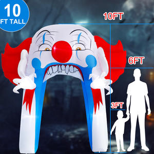 Ourwarm ซุ้มหัวตัวตลกเป่าลมฮาโลวีนปรับแต่งได้สำหรับตกแต่งงานปาร์ตี้ฮาโลวีน - Product Image 3