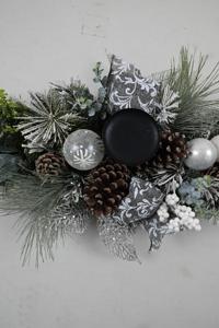 Venta caliente personalizado interior conos de pino Mesa artificial Navidad corona portavelas - Product Image 4