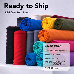 100% Polyester Solid Navy Blue Polar <strong>Fleece</strong> Fabric 250gsm for Hoodie Blanket Garment Sold <strong>by</strong> Roll or Cut Per <strong>Meter</strong> - Product Image 5