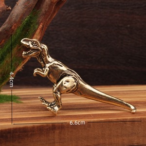 Pure Brass Tyrannosaurus Rex Figurines 2Pcs <b>Rustic</b> <b>Desk</b> Decor Home Office Ornament Craft Decorative Items - Product Image 4