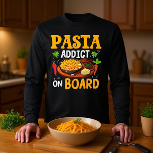 Camiseta de Manga Larga Pasta Addict on Board Pasta Party, Categoría de Productos Promocionales - Product Image 3