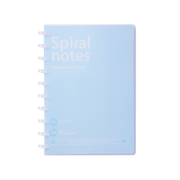Cuaderno de Regalo con Cubierta de PP Impresa B5, Minimalista, de Color Sólido Pastel, con Encuadernación de Discos y Hojas Sueltas