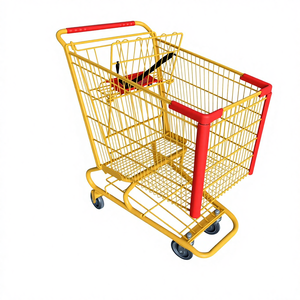 Chariot de courses KNM 300 180L avec revêtement en poudre antirouille, 4 roues, chariot de courses KNM 300 180L - Product Image 1