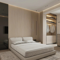 Armoire coulissante en bois pour chambre à coucher, armoire intégrée, placard de rangement, armoire en bois pour la maison, vente directe usine