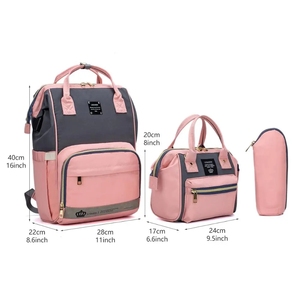 Lequeen – <span class=keywords><strong>sac</strong></span> <span class=keywords><strong>à</strong></span> <span class=keywords><strong>dos</strong></span> de voyage pour maman et bébé, <span class=keywords><strong>sac</strong></span> <span class=keywords><strong>à</strong></span> langer d'extérieur pour famille, <span class=keywords><strong>sac</strong></span> <span class=keywords><strong>à</strong></span> bandoulière de grande taille, 3 pièces - Product Image 6