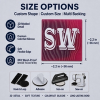 Écusson en silicone OEM personnalisé avec logo pour clubs de rugby, chaussures, marchandises, étiquettes, usine, projets de vente au détail