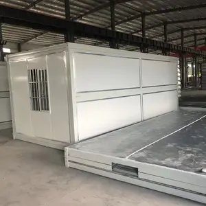 5800*2480*2540mm pabrik mewah Modern paket datar dapat diperbesar penyimpanan lipat rumah kontainer untuk operasi lapangan barrak