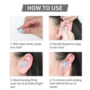 Bouchons d'oreille en silicone moule personnalisé pour adultes Bouchons d'oreille <span class=keywords><strong>de</strong></span> natation à la mode avec dispositif <span class=keywords><strong>de</strong></span> sécurité - Product Image 4