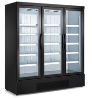 Congélateur réfrigérateur à 2 portes, réfrigérateur commercial pour boissons, vitrine industrielle à température unique, présentoirs de magasins, vitrine en verre avec ventilateur