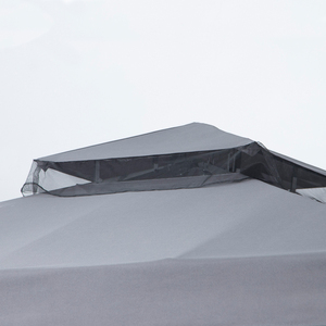 Gazebo moderne facile à assembler, résistant aux rongeurs, 4x4, gazebo extérieur avec <span class=keywords><strong>moustiquaire</strong></span>, <span class=keywords><strong>3x3</strong></span>, en fer, aluminium, métal, toit rigide, gazebo de luxe - Product Image 5
