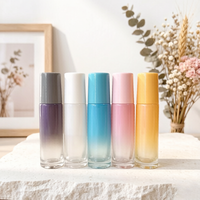 Vente en gros de flacons à bille en verre de 10 ml de la série Iridescent, couleurs pastel assorties, flacons vides pour huiles essentielles, pour le codage olfactif