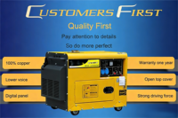 Groupe électrogène diesel silencieux Poweronly DG18000SE avec onduleur 5kVA 8kVA 10kVA, petit, portable, démarrage électrique 12V CC, haute performance