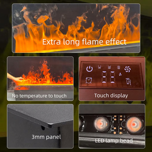 <span class=keywords><strong>Chimenea</strong></span> Eléctrica Manual Integrada de Metal Moderna para Interiores con Vapor de Agua de Atomización 3D - Product Image 4