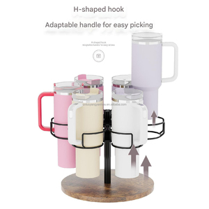 Organisateur de bureau rotatif à 360 degrés pour bouteilles d'eau, étagère de rangement, supports pour gobelets Stanley, pour la maison et le bureau - Product Image 2